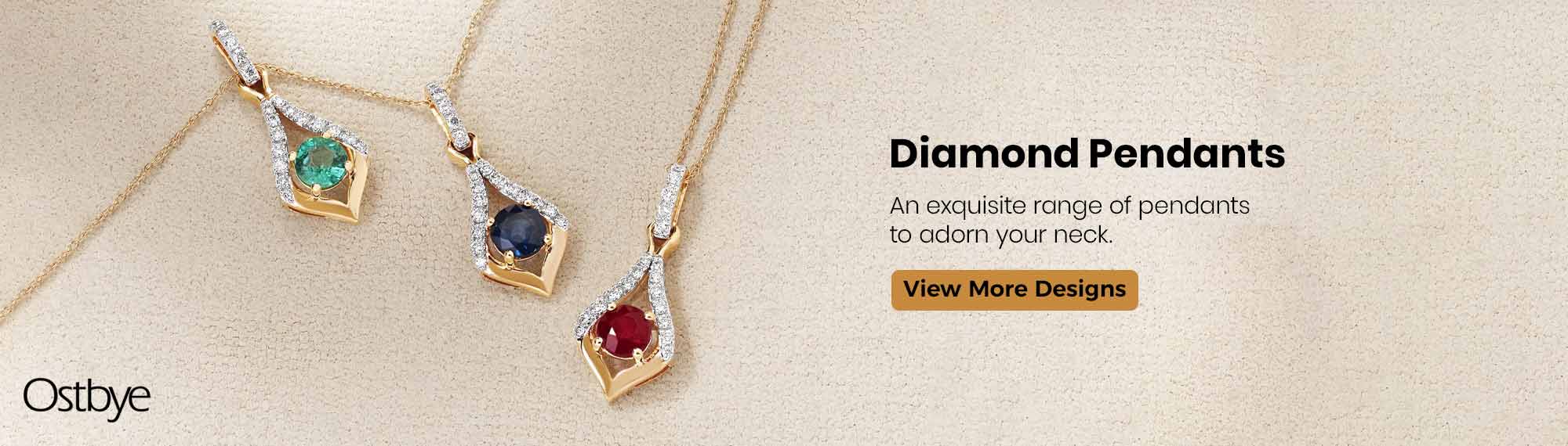 Diamond pendants at Marshalls